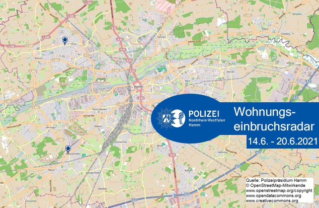 POL-HAM: Wohnungseinbruchsradar Hamm für die Woche 14.06.2021 bis 20.06.2021