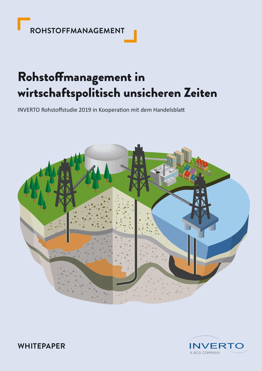 Rohstoffmanager reagieren auf Konjunkturflaute / Abschwung und ungelöste Handelskonflikte schlagen sich deutlich in der INVERTO-Rohstoffstudie nieder