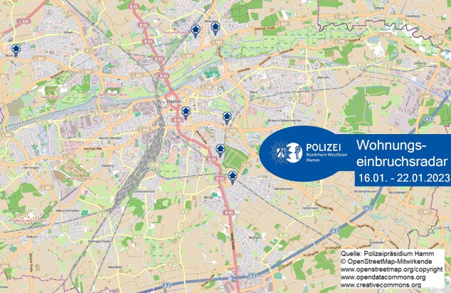 POL-HAM: Wohnungseinbruchsradar Hamm für die Woche vom 16. Januar bis 22. Januar 2023