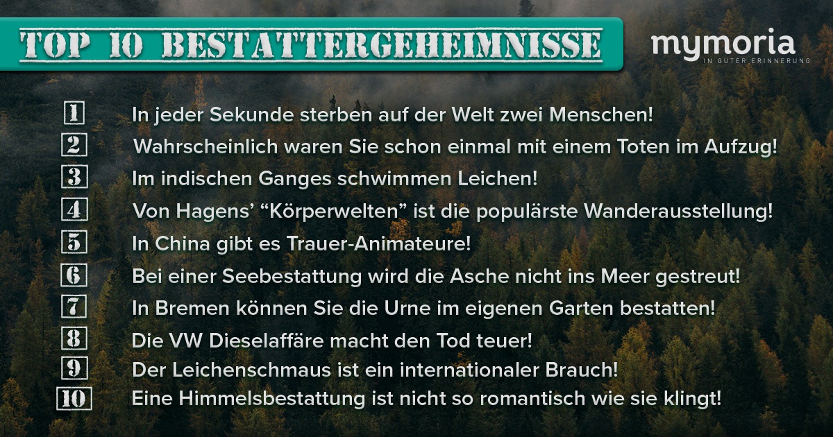 10 Bestattergeheimnisse - Was Sie schon immer über den Tod wissen wollten