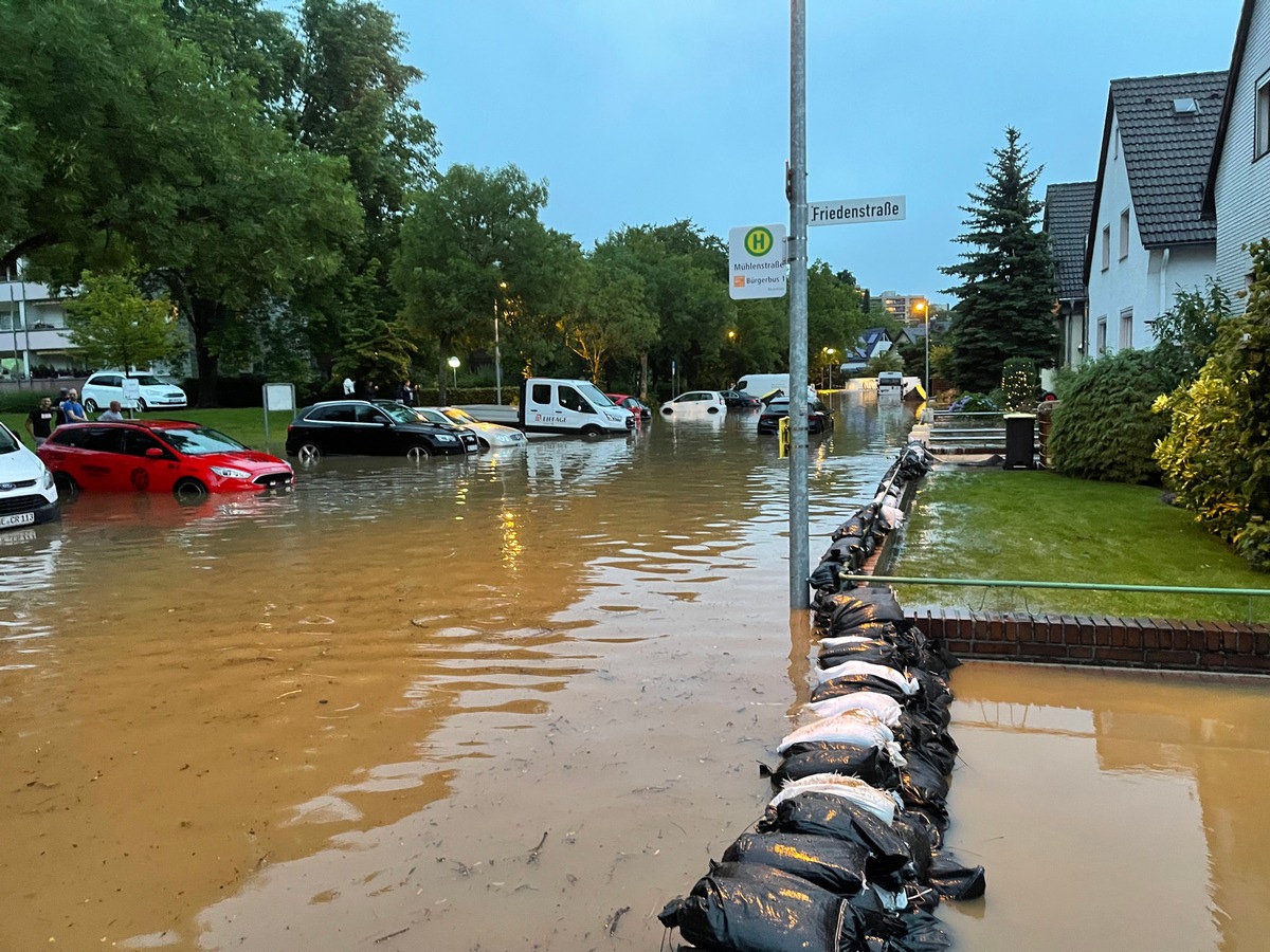 FW-Erkrath: Lageentwicklung nach dem Hochwasser in Erkrath Pressemitteilung der Stadt Erkrath