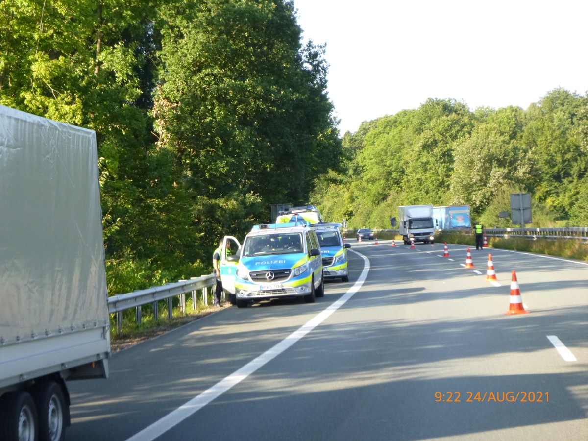 POL-HF: Verkehrsdienst führt Schwerpunktkontrollen durch - Überwachung des LKW-Verkehrs