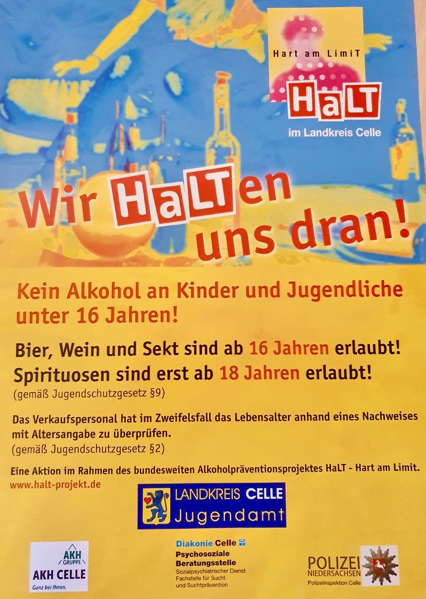 POL-CE: Weihnachtsmarkt | Kein Alkohol an Kinder und Jugendliche unter 16 Jahren! Wir HALTen uns dran!