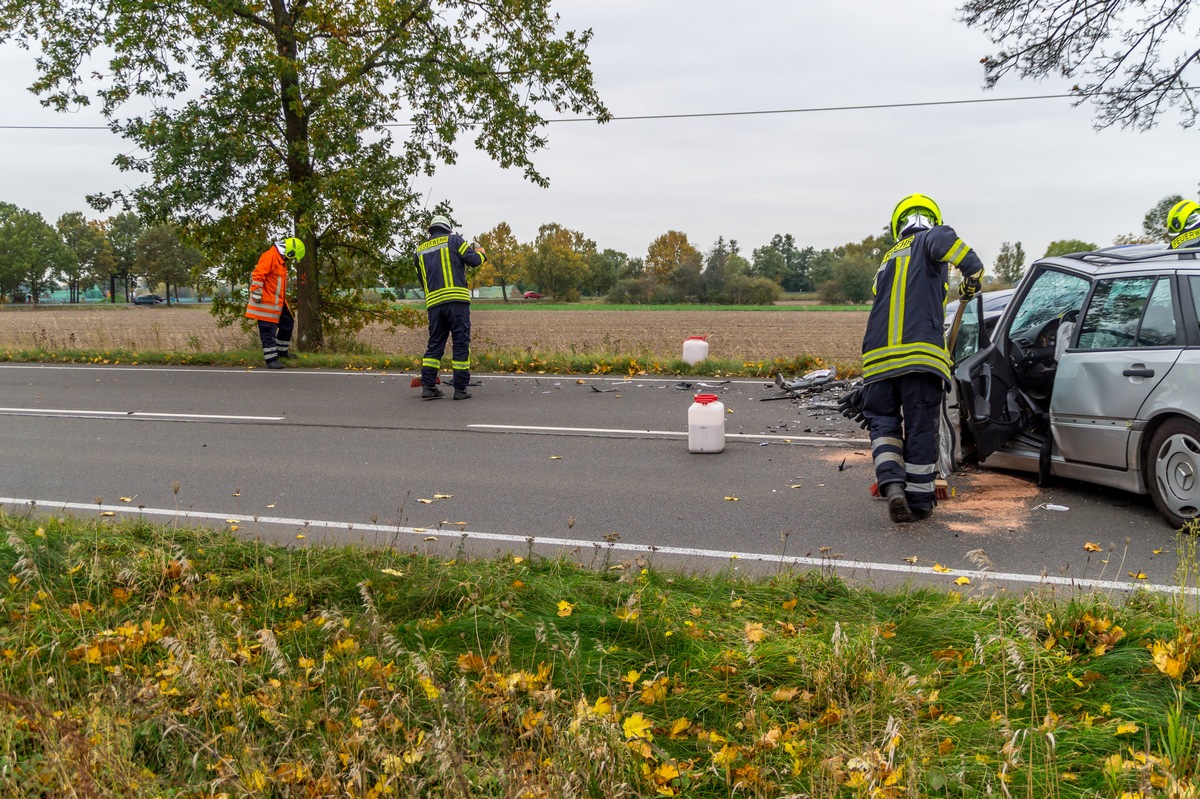 FW Flotwedel: Mehrere Verletzte nach Verkehrsunfall auf B214