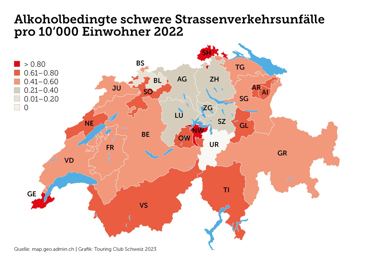 Schwere Unfälle wegen Alkohol am Steuer nehmen um 19 Prozent zu