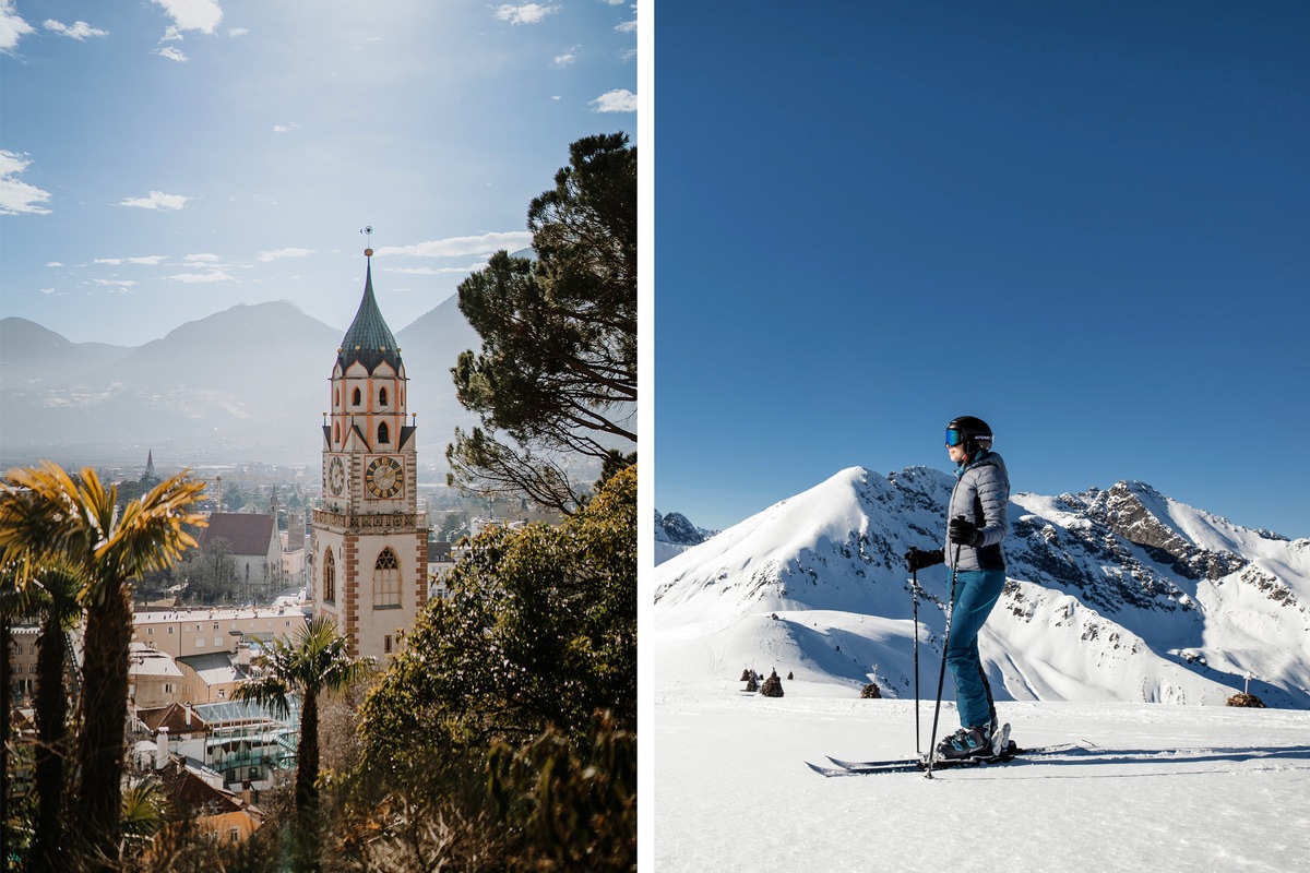 Der Meraner Winter - ein unvergessliches Urlaubserlebnis zwischen Palmen und verschneiten Berggipfeln