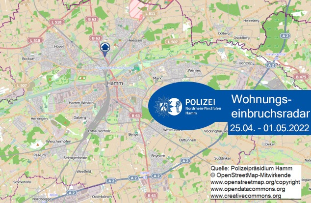 POL-HAM: Wohnungseinbruchsradar Hamm für die Woche vom 25. April bis 01. Mai 2022