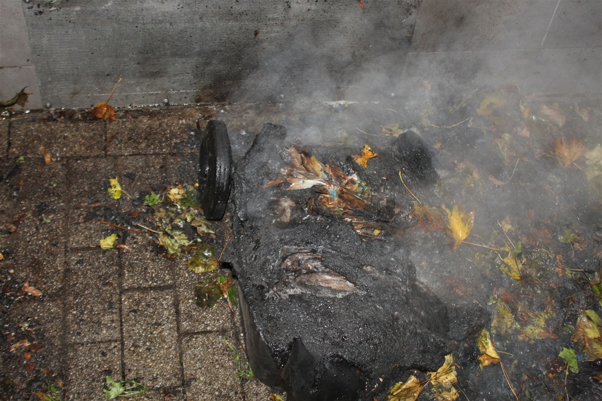 POL-DU: Ruhrort / Laar: Altpapiertonnen in Flammen