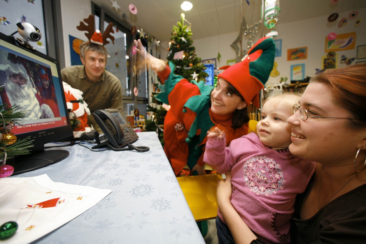 Nikolaus kommt per Videokonferenz in Kinderklinik