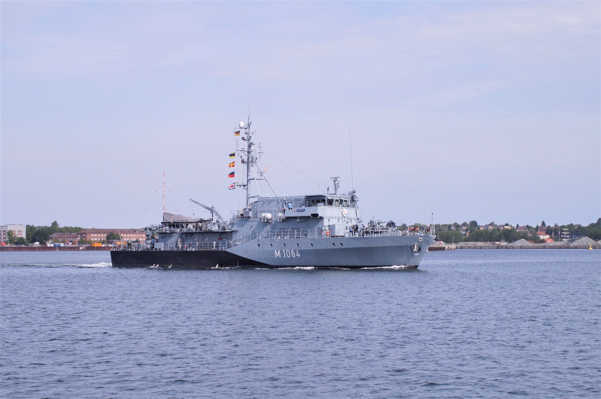 Erst Quarantäne, dann zur NATO - Minenjagdboot &quot;Grömitz&quot; zurück in Kiel