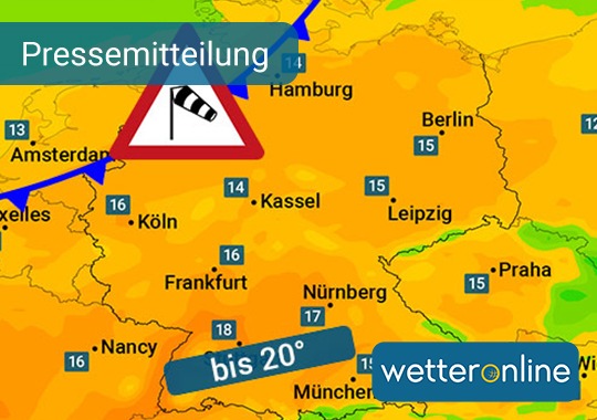 Sturm im Norden - Wärme im Süden