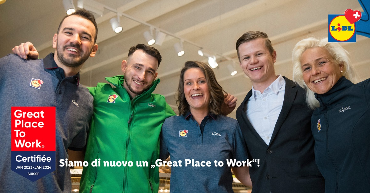 Lidl Svizzera viene premiata come Great Place to Work