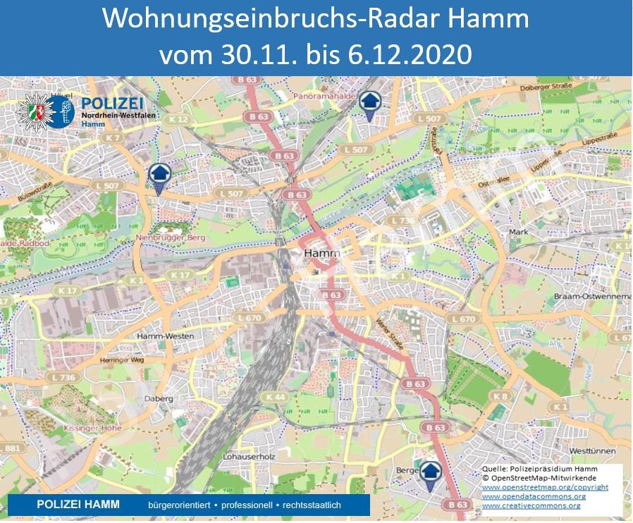 POL-HAM: Wohnungseinbruchs-Radar Hamm vom 30.11. bis 6.12.2020