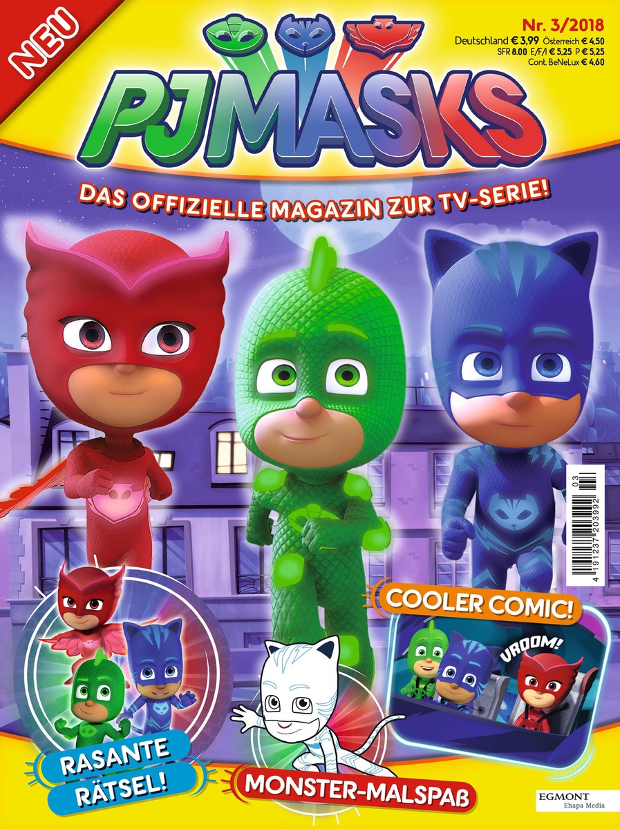 PJ Masks erhält eigenes Magazin bei Egmont Ehapa Media