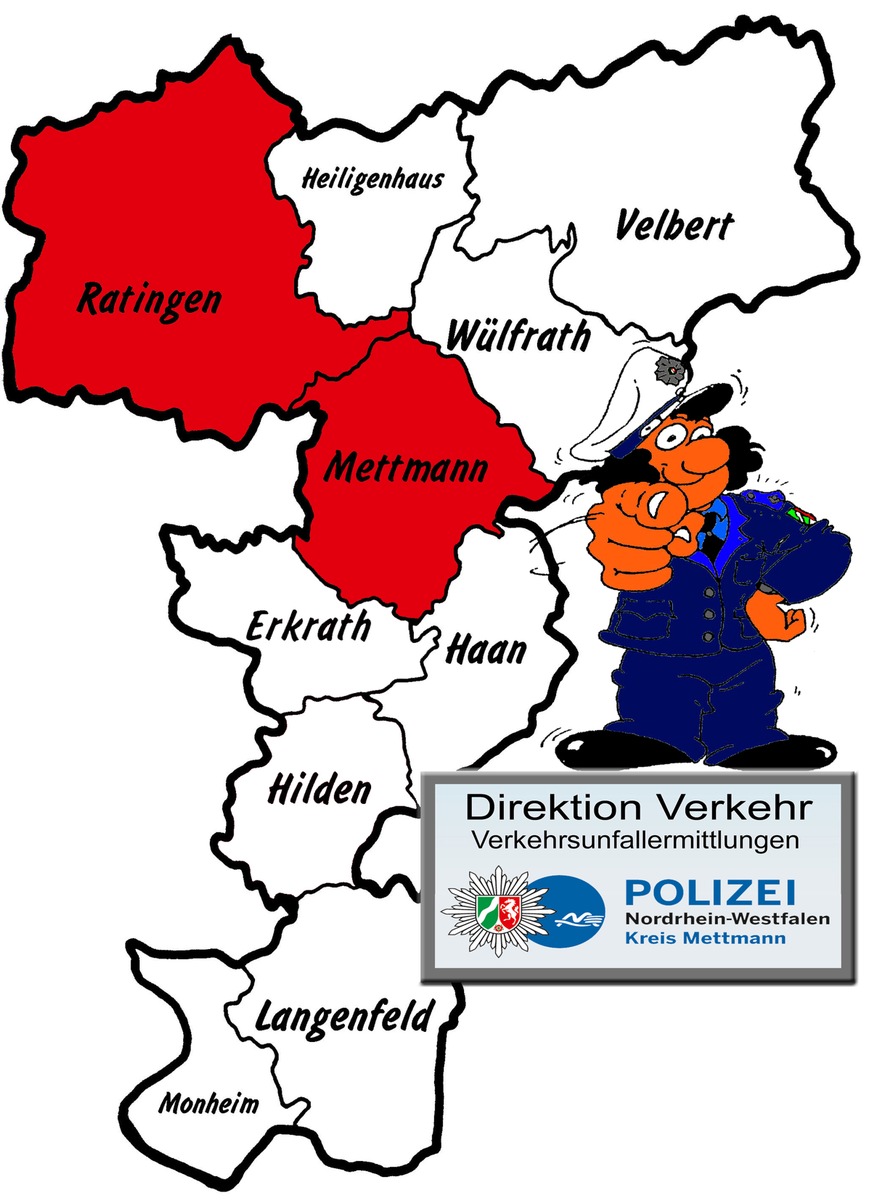 POL-ME: Verkehrsunfallfluchten aus dem Kreisgebiet - Ratingen / Mettmann - 2111138