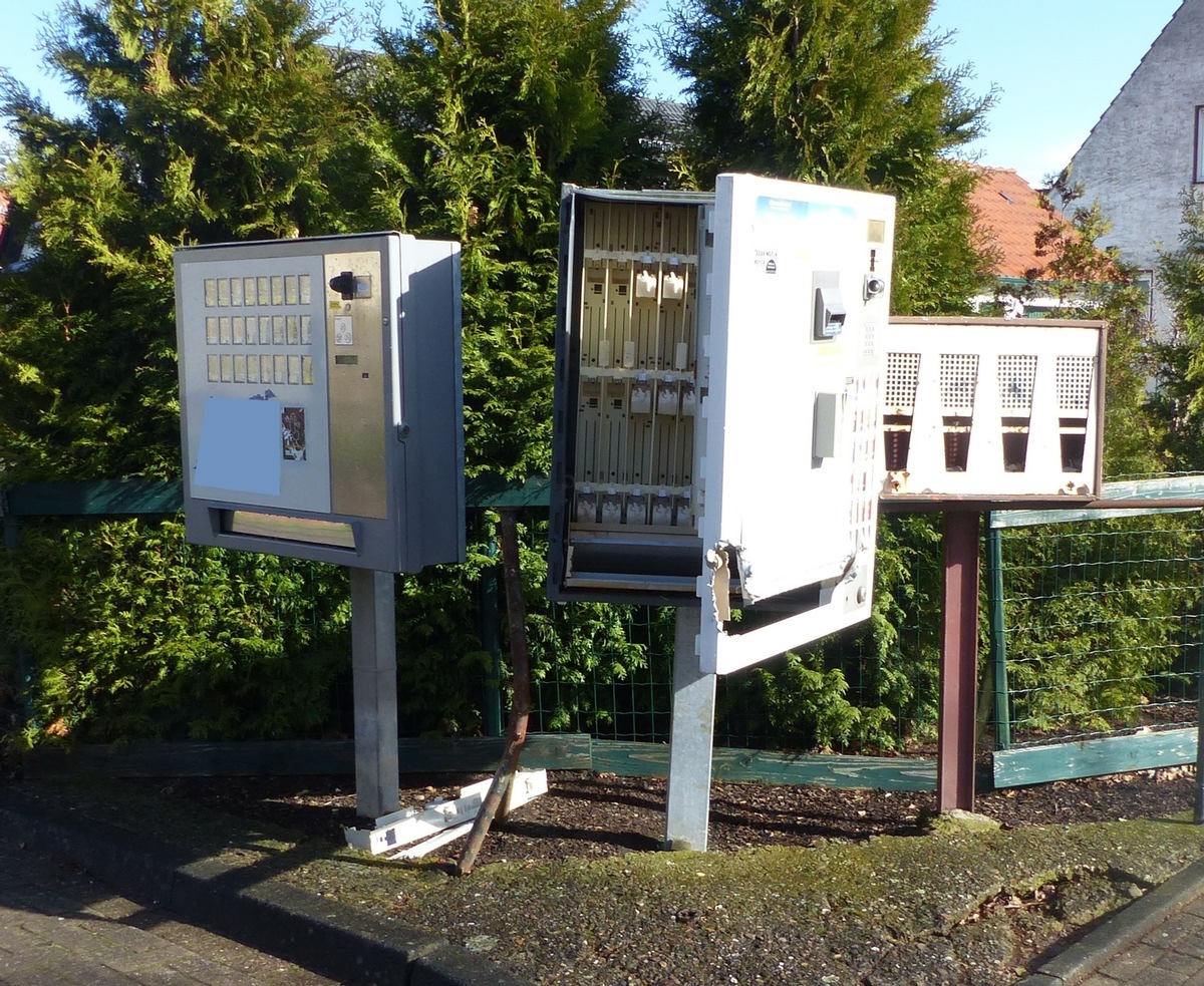 POL-MI: Zigarettenautomat aufgebrochen