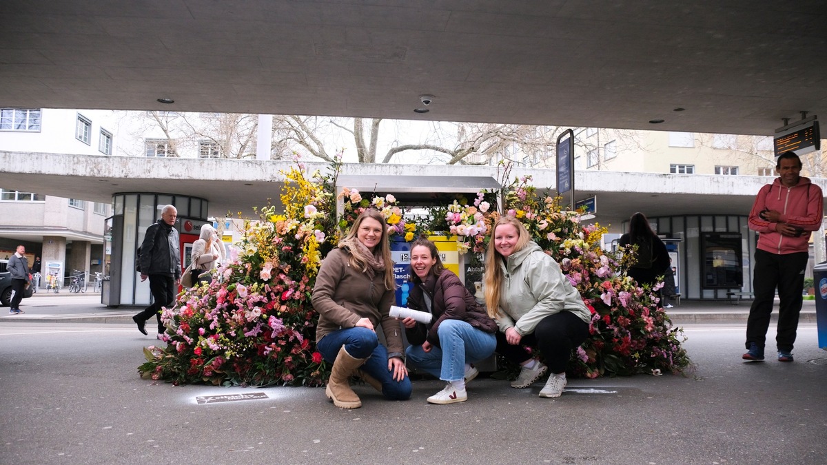 Blumen-Spektakel: Sihlcity lässt graues Zürich aufblühen