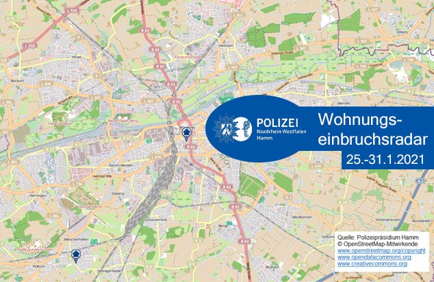 POL-HAM: Wohnungseinbruchsradar Hamm für die Woche 25.01.2021 bis 31.01.2021