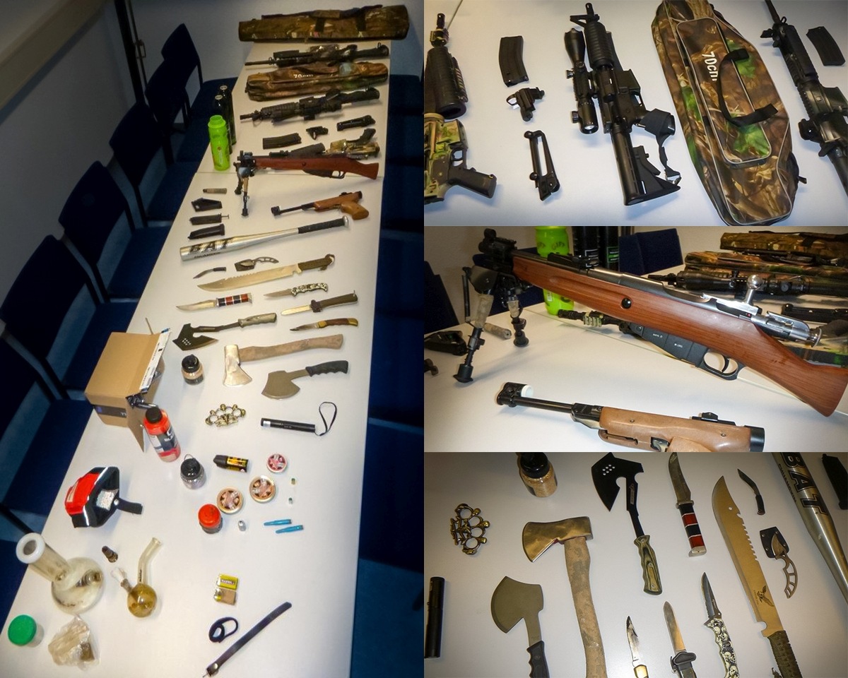 POL-MR: Ermittlungen wegen Bedrohung - Polizei stellt ganzes Waffenarsenal sicher