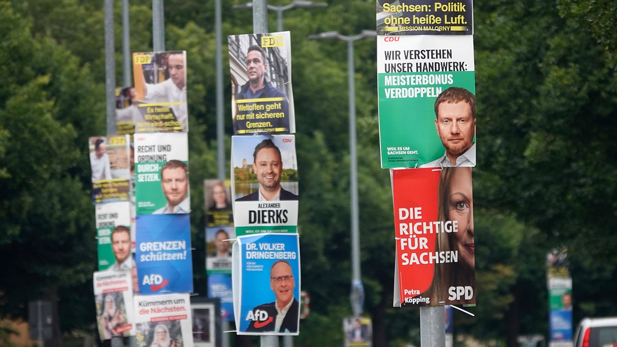 +++ Achtung Sperrfrist (Print, Radio und Online): 18.00 Uhr +++ARD-Vorwahlbefragung Sachsen: Knappes Rennen zwischen CDU und AfD