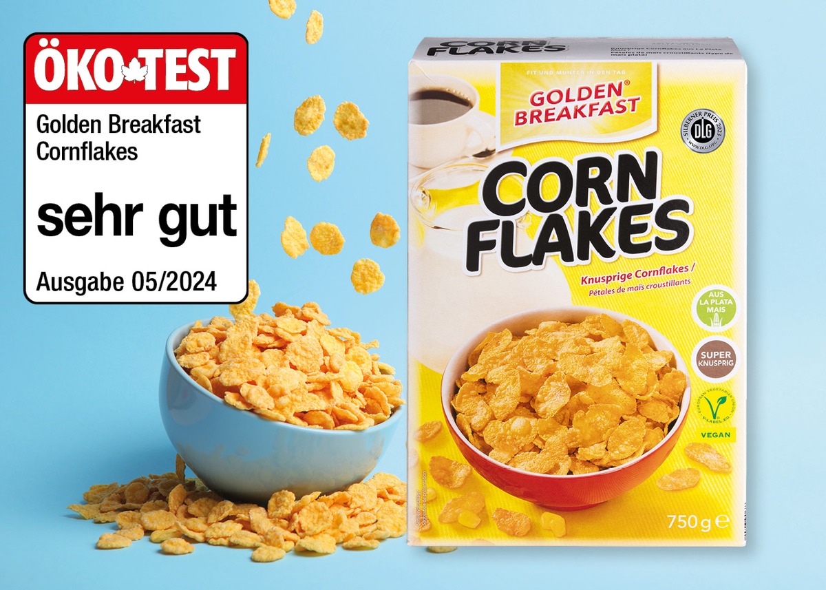 Cornflakes von NORMA von ÖKO-TEST mit &quot;sehr gut&quot; ausgezeichnet / NORMA-Eigenmarke erzielt Top-Ergebnis in der neuen Ausgabe 05/2024