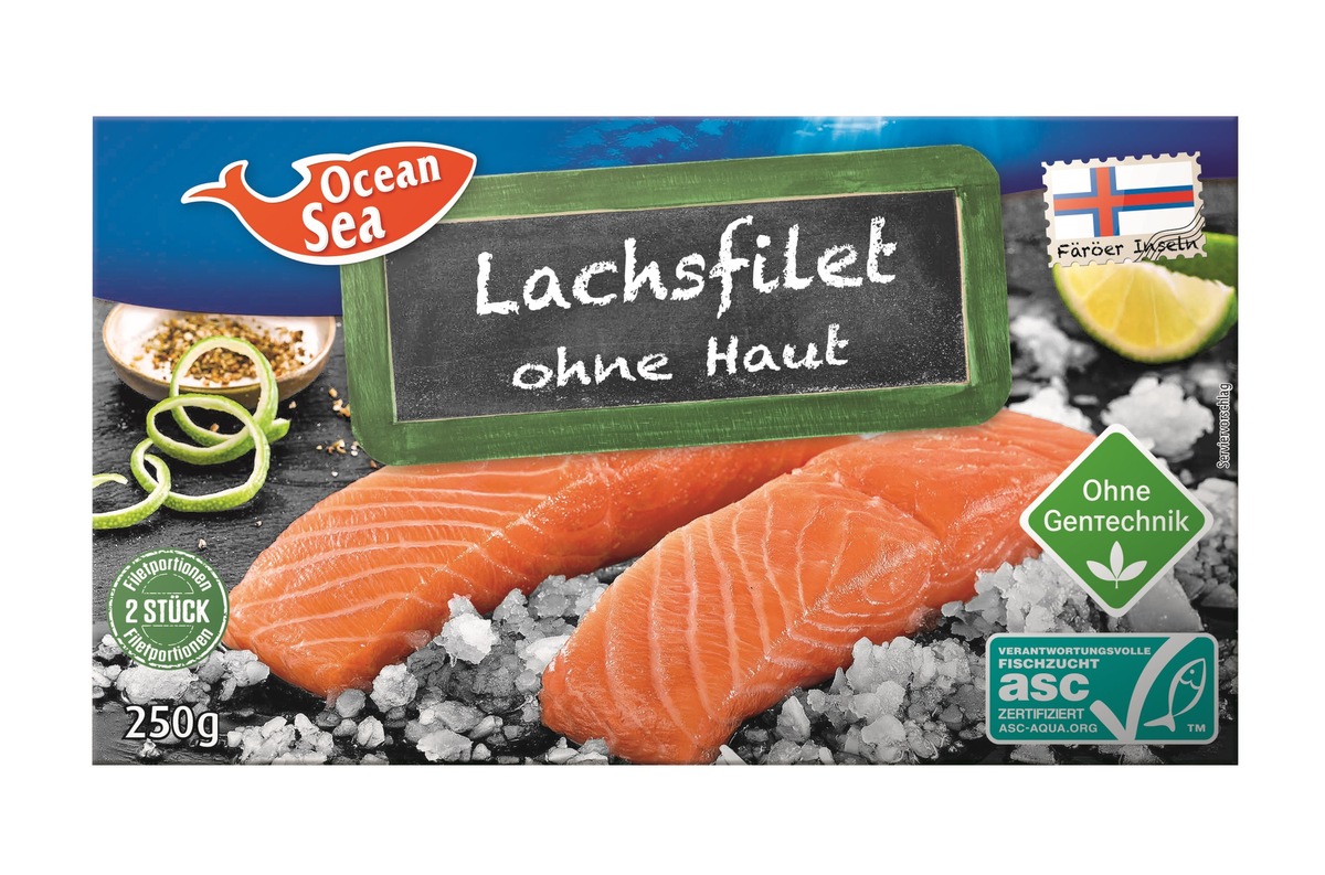 Lidl stellt Lachs auf &quot;Ohne Gentechnik&quot; um / Ab sofort bietet Lidl als erster Lebensmittelhändler gentechnikfrei zertifizierte Fischprodukte aus nachhaltigerer Produktion an (FOTO)