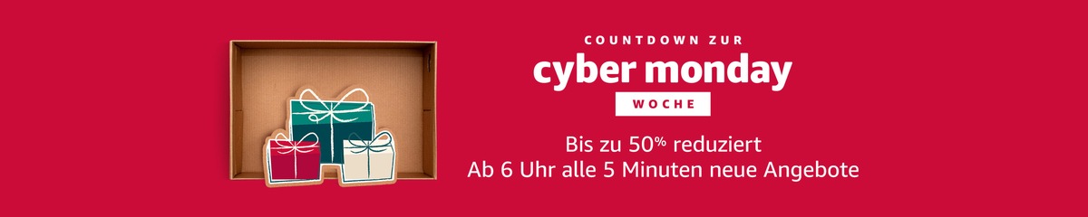 Cyber Monday Woche auf Amazon.de mit mehr Angeboten als je zuvor