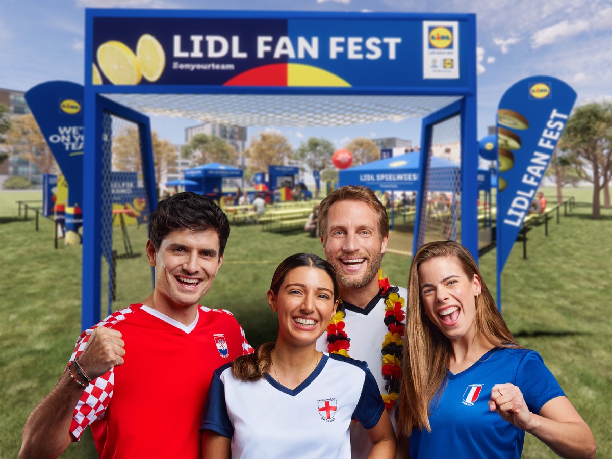 Lidl macht die UEFA EURO 2024TM zum Fußballfest / Mitfiebern mit gesunden Obst-Snacks in den Austragungsstädten der Europameisterschaft und bei Lidl Fan Festen deutschlandweit