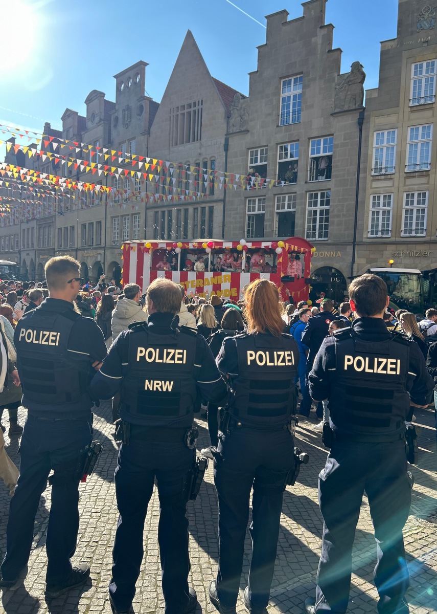 POL-MS: Rosenmontagsumzug in Münster verläuft überwiegend friedlich