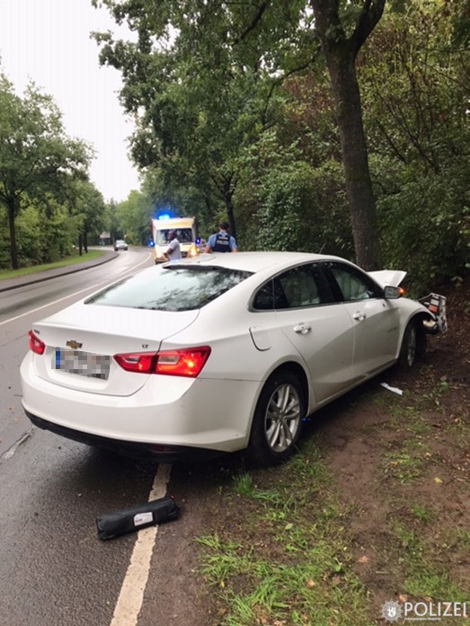 POL-PPWP: Unfall: Frontal gegen Baum gefahren