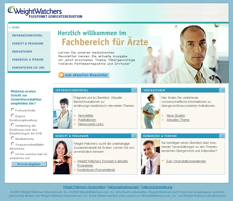 www.weightwatchers-arzt.de / Weight Watchers mit neuem Internet-Angebot für Ärzte