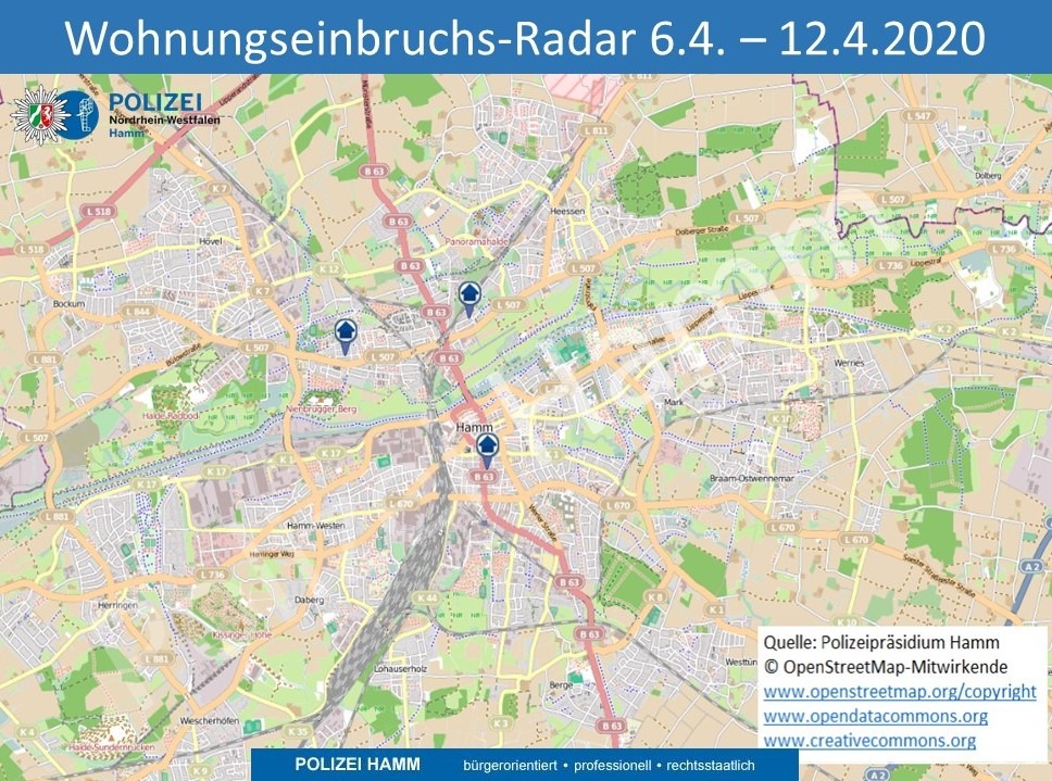 POL-HAM: Wohnungseinbruchs-Radar Hamm 6.4. bis 12.4.2020