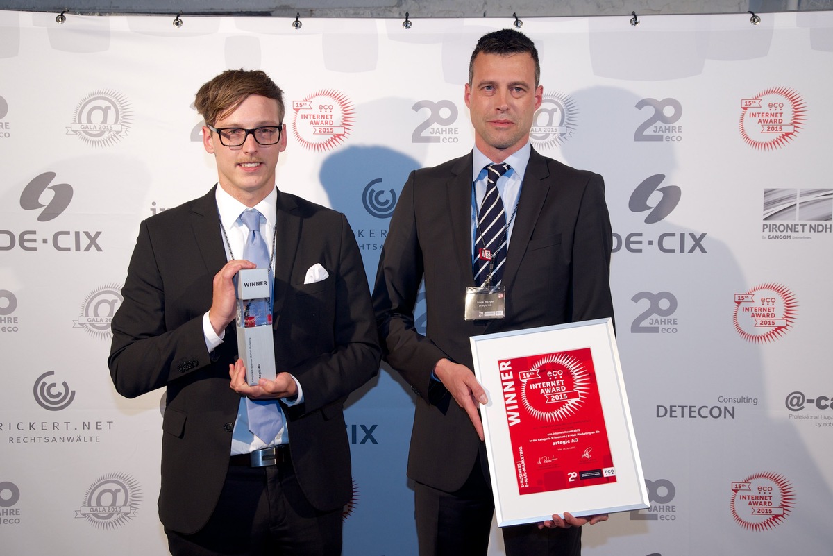 artegic Real Time Marketing Automation mit ECO Internet Award 2015 ausgezeichnet