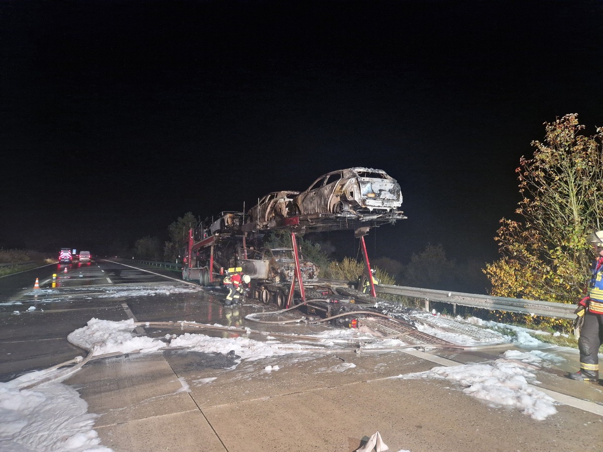 POL-HK: Bispingen/A 7: Brand (FOTO); Schwarmstedt: Einbruch; Schneverdingen: Autoscheibe eingeschlagen; A 7: Betrunken am Steuer; Rotenburg/Heidekreis: Neue Betrugsmasche durch falsche Polizeibeamte