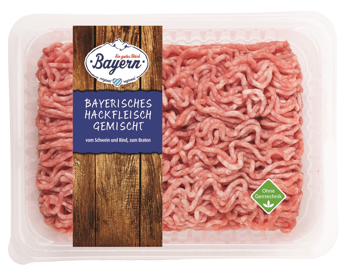 Lidl erweitert gentechnikfreies Sortiment / Gemischtes Hackfleisch der Eigenmarke &quot;Ein gutes Stück Bayern&quot; und Prime Burger vom Simmentaler Rind ab sofort mit &quot;Ohne Gentechnik&quot;-Siegel (FOTO)