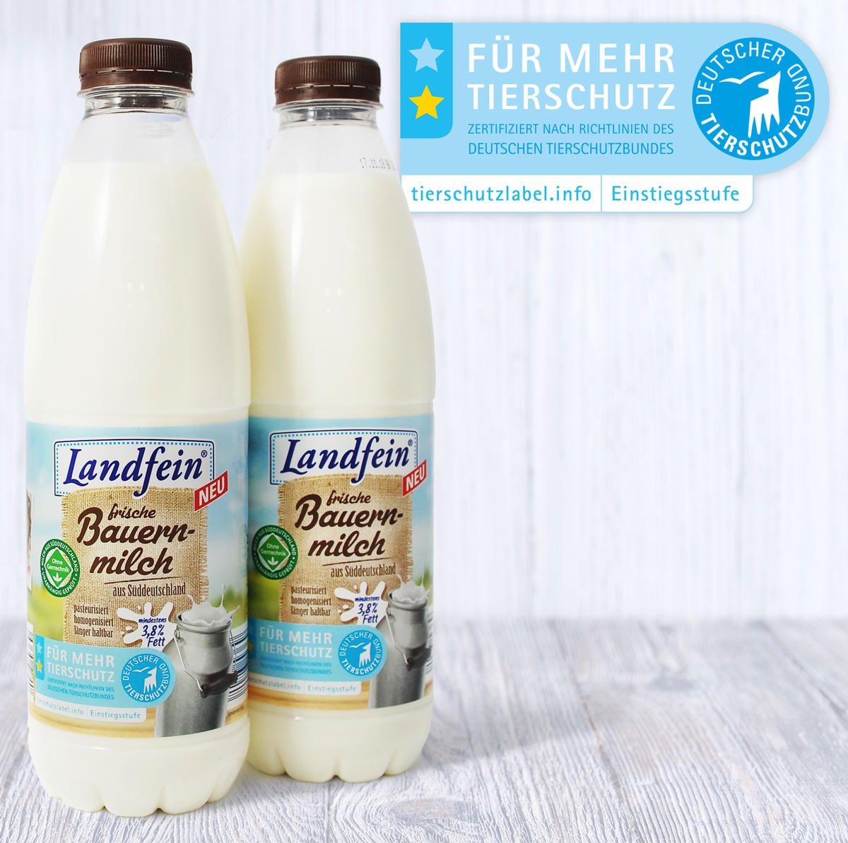 Discounter NORMA: Jetzt ist auch die frische Bauernmilch garantiert ohne Gentechnik UND mit Tierschutzlabel da! / Nürnberger Discounter erhöht Taktzahl für gentechnikfreie Lebensmittel (FOTO)