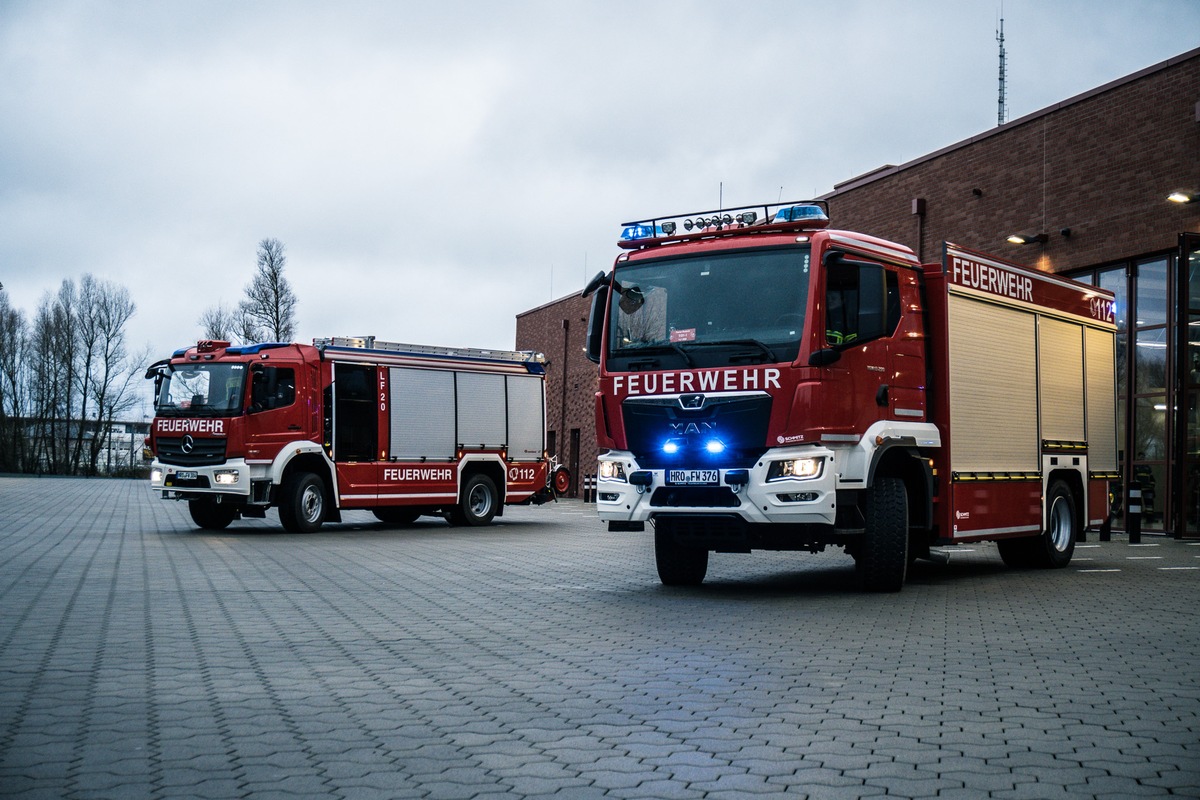 Feuerwehr Rostock: Freiwillige Feuerwehr Rostock-Gehlsdorf und Rostocker Heide erhalten moderne Einsatzfahrzeuge