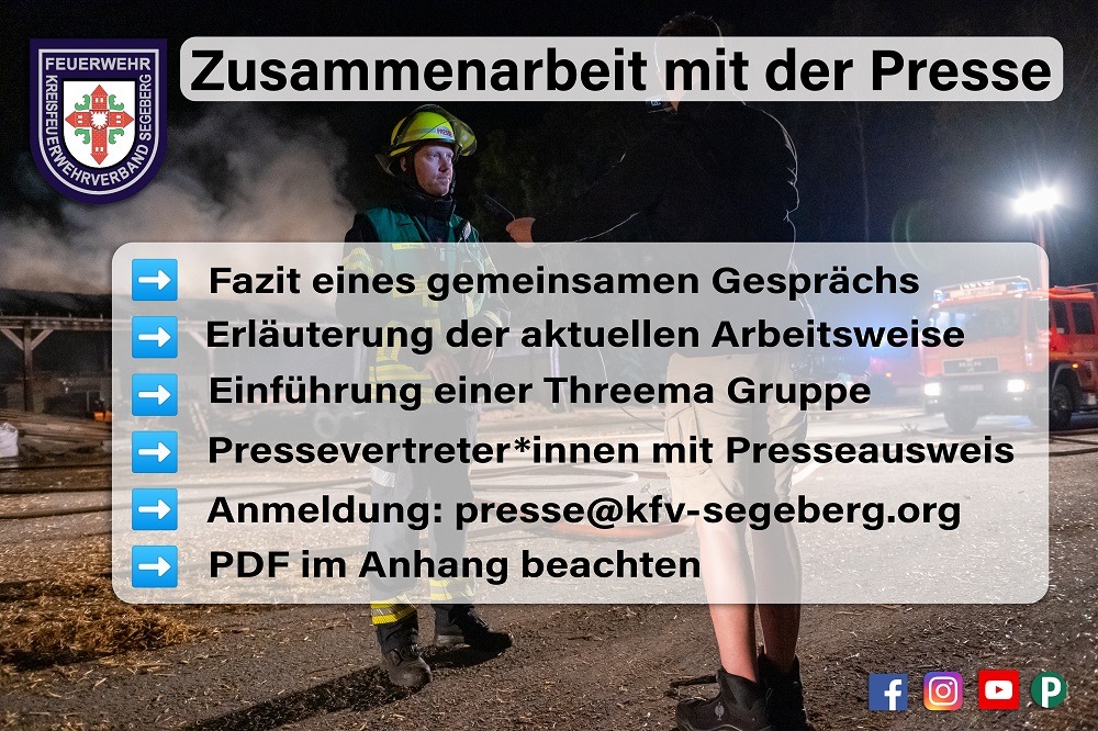 FW-SE: Zusammenarbeit zwischen den Pressevertreter*innen und dem Kreisfeuerwehrverband Segeberg