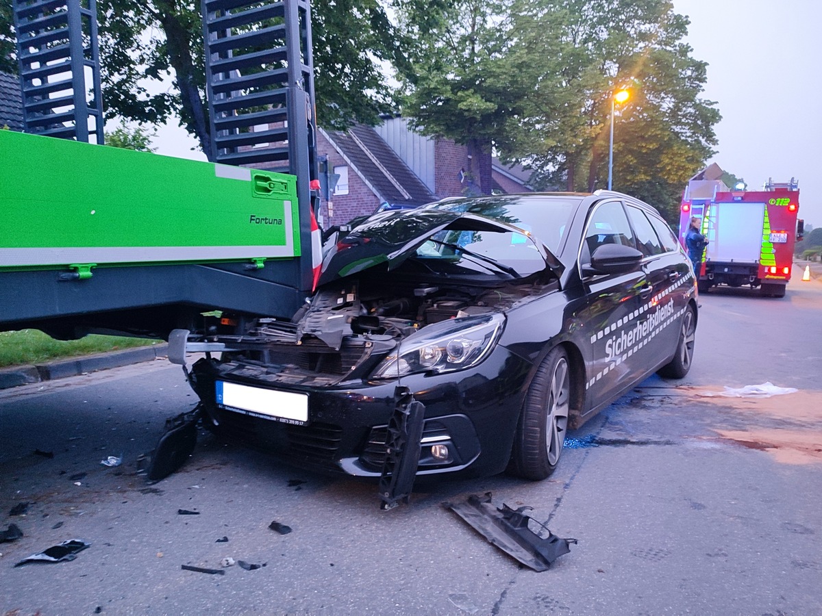 FW-KLE: Verletzter nach Verkehrsunfall