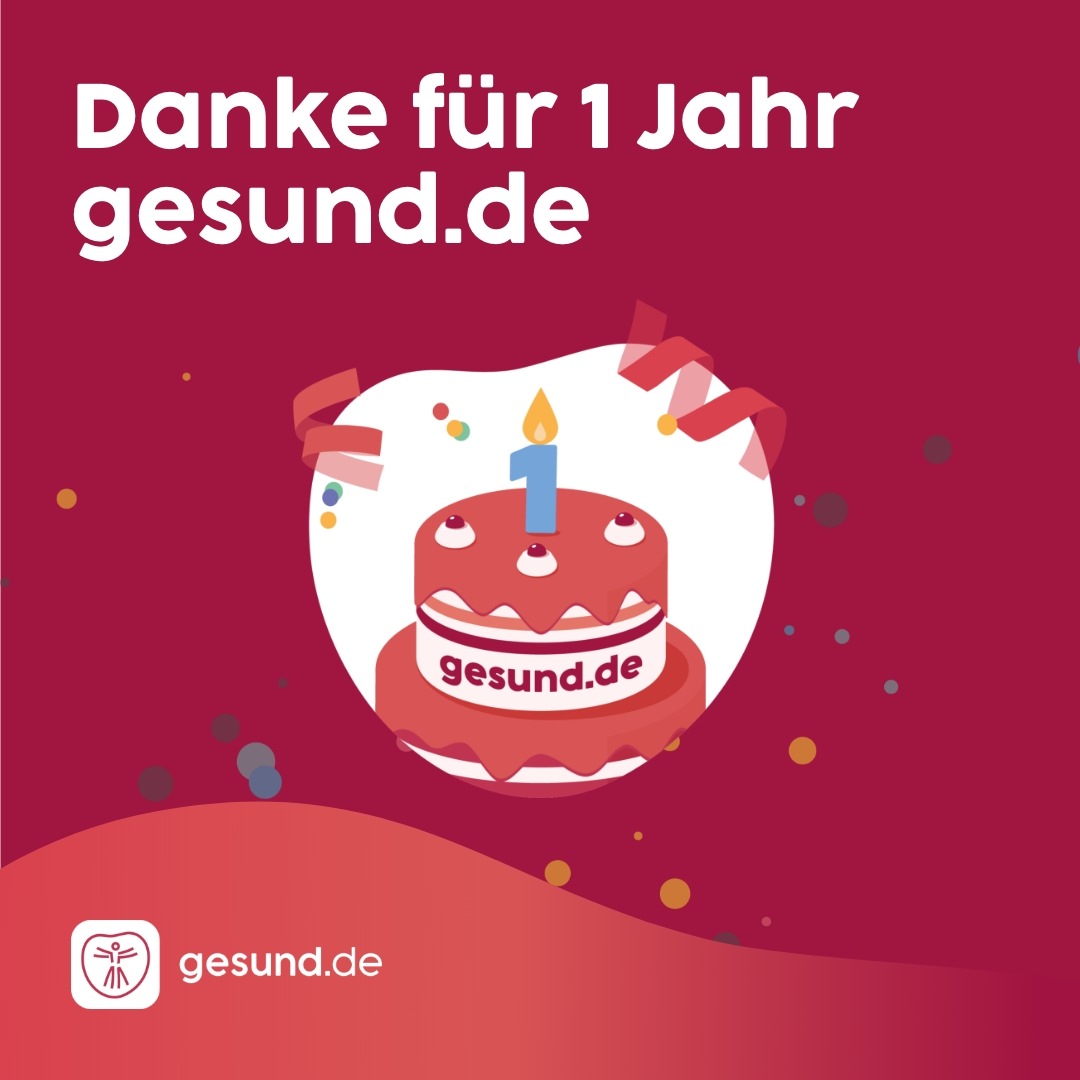 Seit einem Jahr gesund.de - Am 14. Juni 2021 ging die gesund.de App in den Stores an den Start