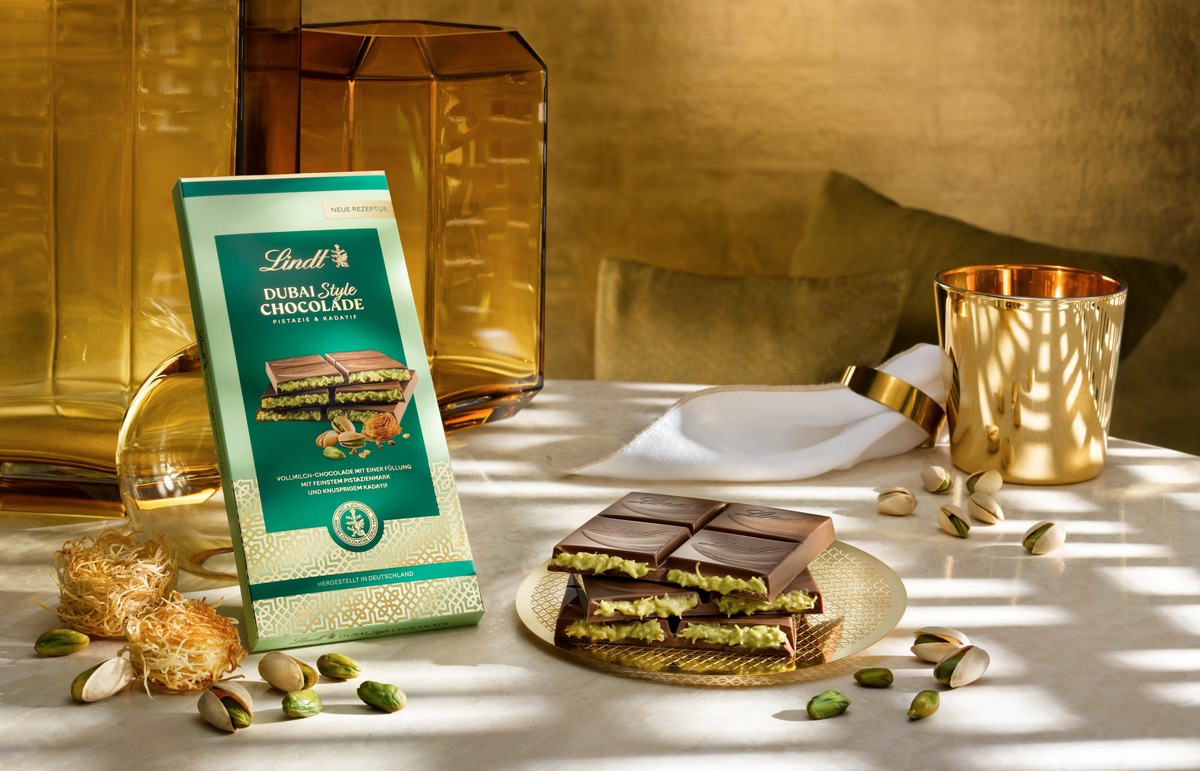 Lindt lanciert neue Dubai Style Chocolade in allen Lindt Shops in Deutschland