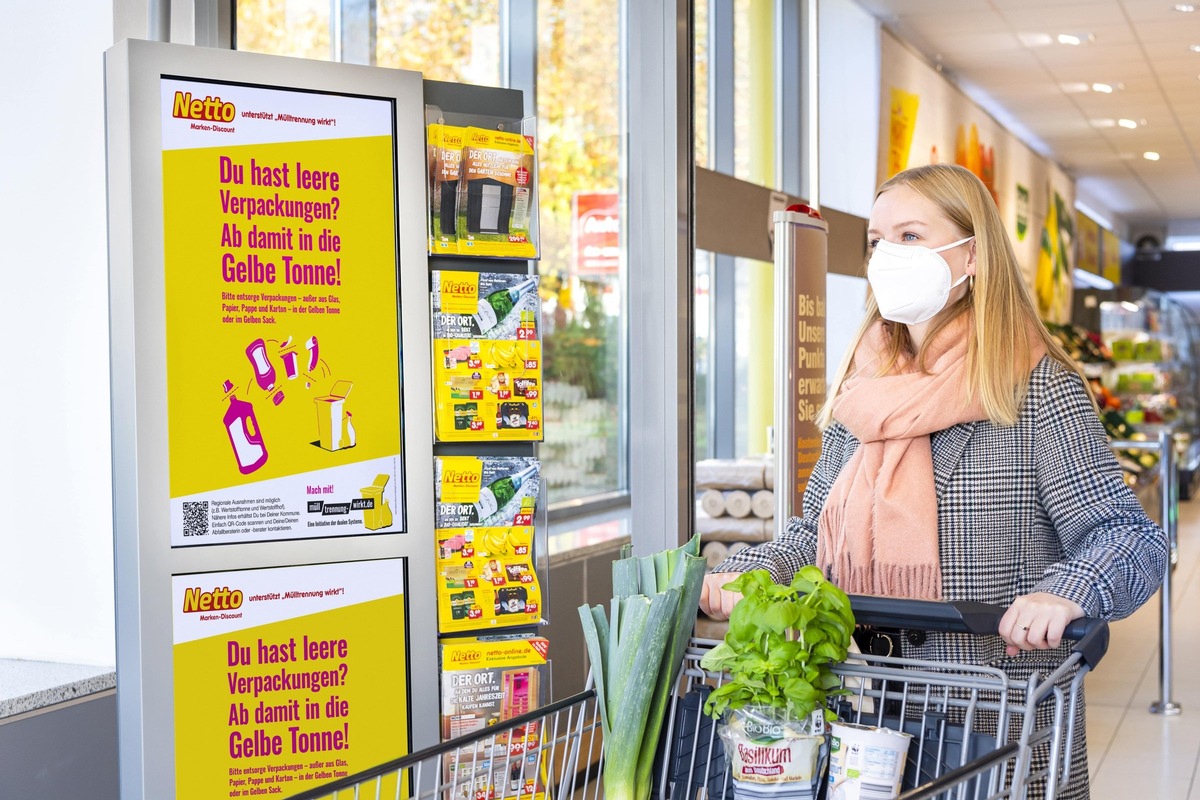 Für mehr Recycling: Netto und Initiative „Mülltrennung wirkt“ setzen Partnerschaft fort