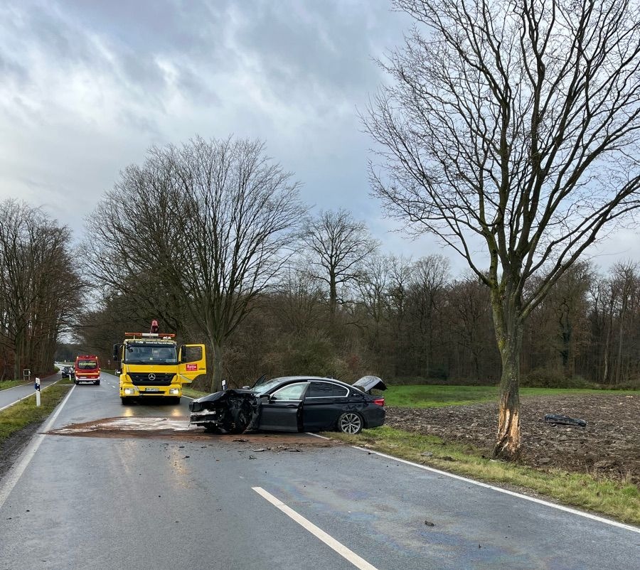 POL-COE: Nordkirchen, K2/ Auto mit Baum kollidiert