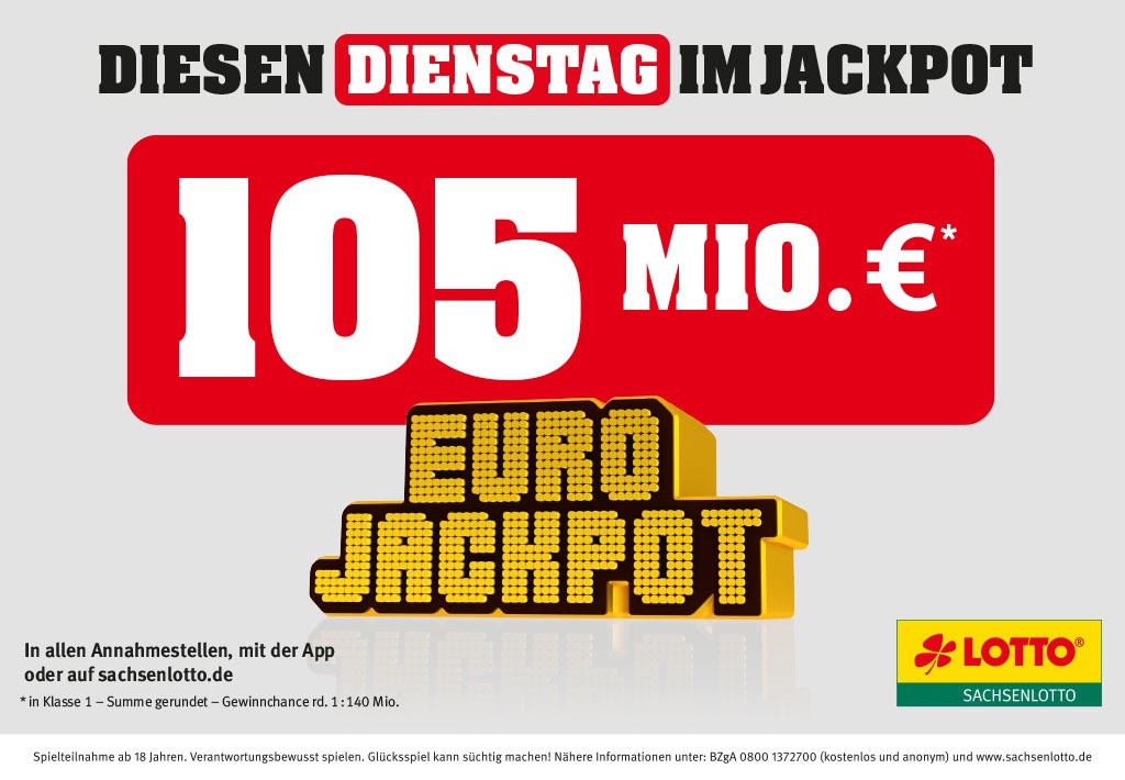 Traumhafte Aussichten: 105 Millionen Euro warten am Dienstag im Eurojackpot