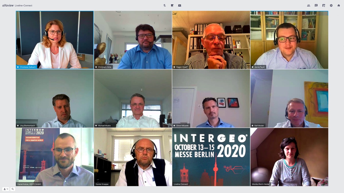Erster virtueller Round Table INTERGEO 2020 / Die Zeit ist da! - Digitale Geodaten als Chance begreifen / Expertenrunde diskutiert Entwicklungen der Branche / Corona pusht Digitalisierung