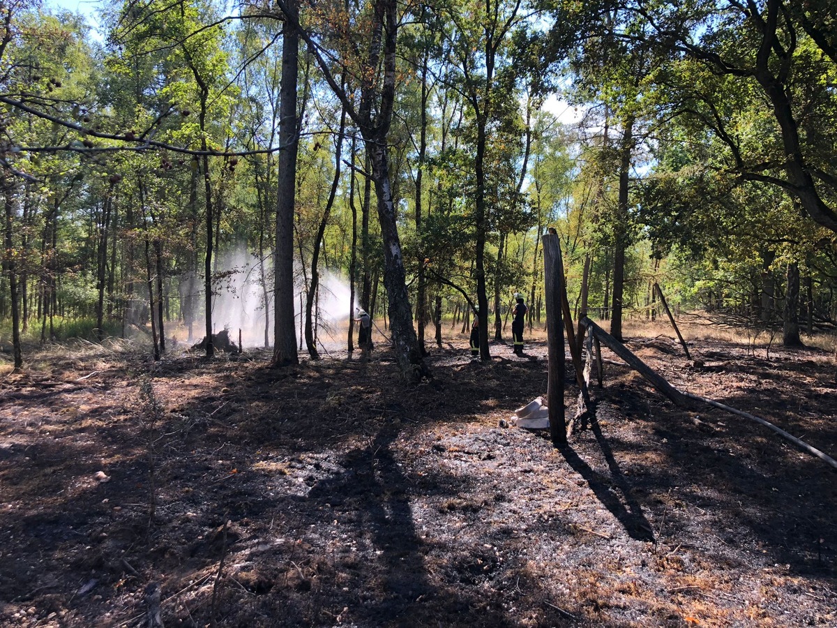 FW-Schermbeck: Nachlöscharbeiten Waldbrand