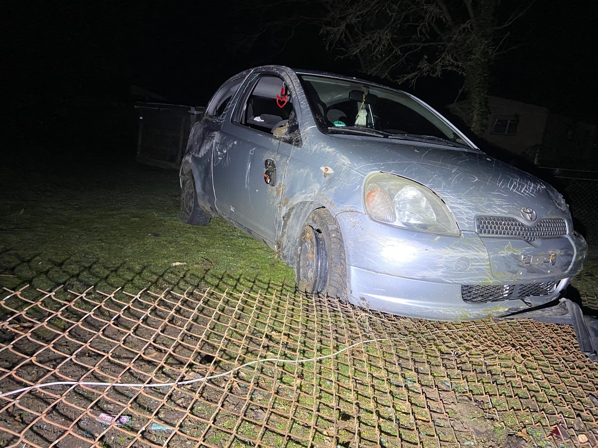 POL-PDLU: Alleinunfall einer Fahranfängerin in Waldsee