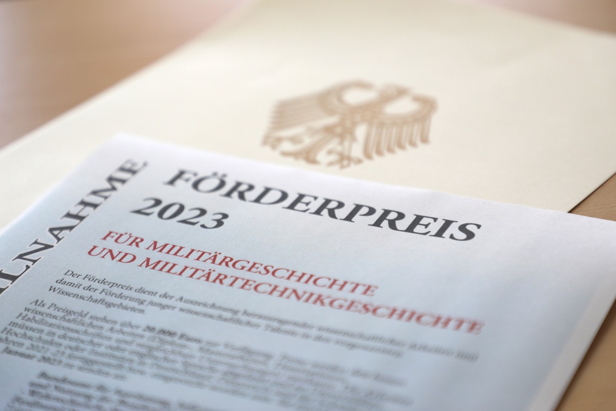 Förderpreis 2023 für Militärgeschichte und Militärtechnikgeschichte