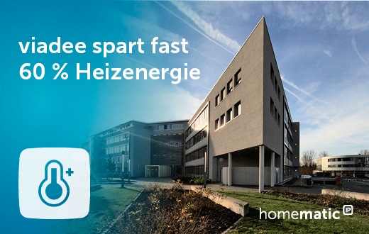 Energiewende im Büro: viadee spart fast 60 % Heizkosten mit smarten Homematic IP Heizkörperthermostaten