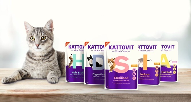 Neues Katzenfutter Kattovit Vital Care von Finnern: / Wellness jetzt auch für Stubentiger